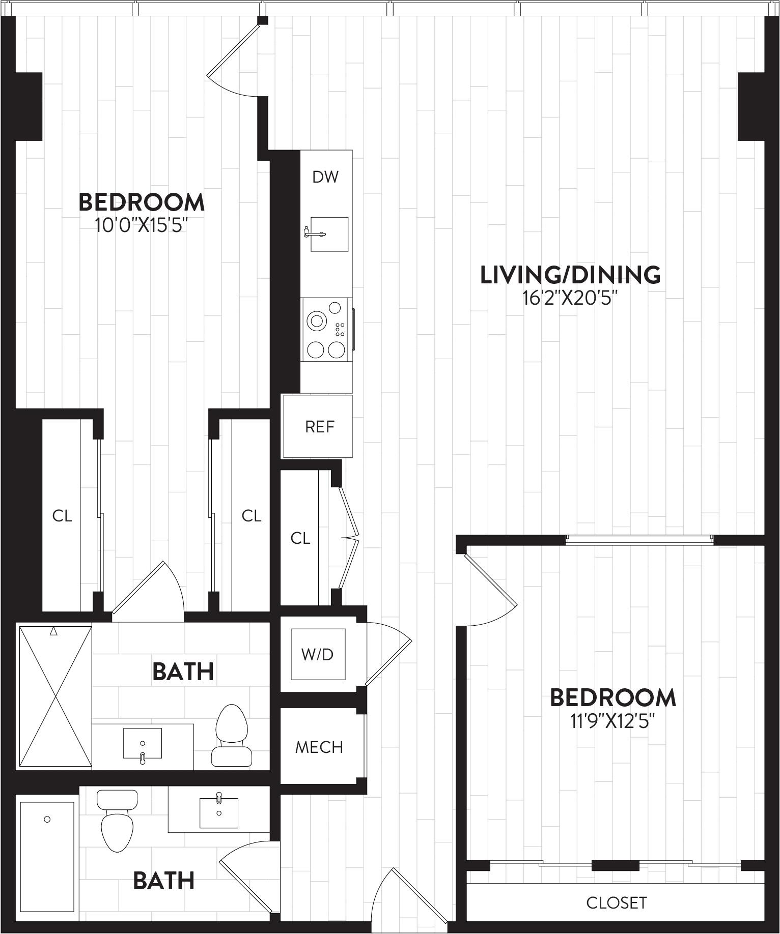 Floor Plan Image of Apartment Apt 1002A